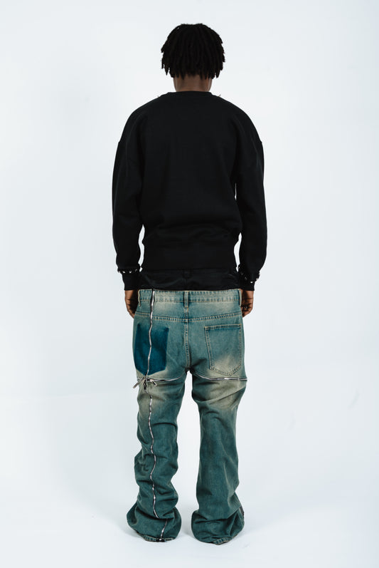 Sand cut up jeans XL